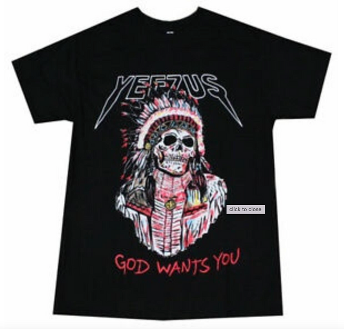 Threads On Demand Yeezus Chief Tee "Black White Red"