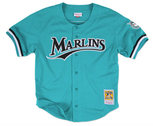 Mitchell & Ness MLB Authentic BP Florida Marlins Jersey "Teal Black"