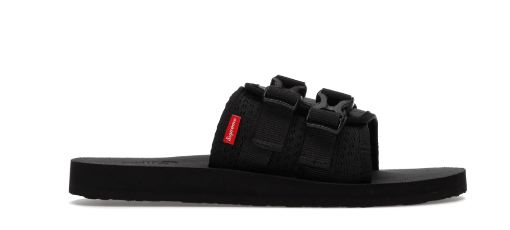 black supreme slippers