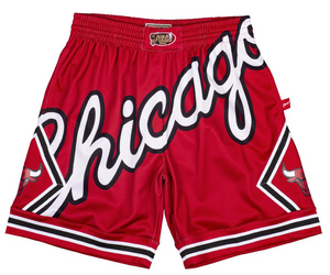 Mitchell & Ness NBA Bulls Blown Out Fashion Shorts "Red Black White"