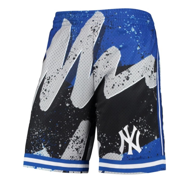 Mitchell & Ness MLB Yankee Hyper Hoops Fashion Shorts "Blue Black"