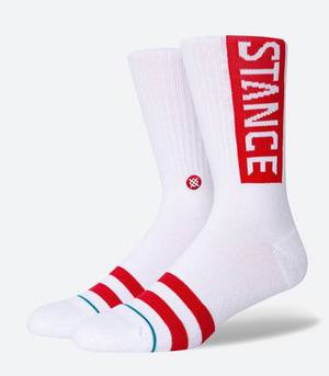 Stance OG Socks "White Red"