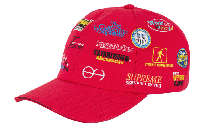 Supreme Sponsors 6-Panel Dad Hat "Red"