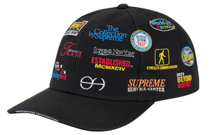 Supreme Sponsors 6-Panel Dad Hat "Black"
