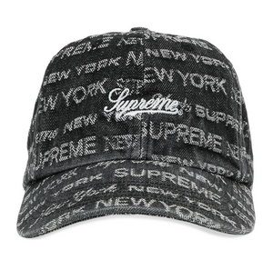 Supreme Multi Type Jacquard Denim 6-Panel Dad Hat "Black"