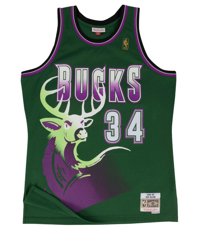 Mitchell & Ness NBA Milwaukee Bucks Ray Allen 1996 Swingman Alternate Jersey "Green"
