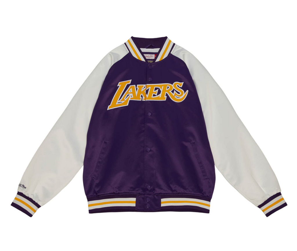 Mitchell & Ness Los Angeles Lakers Primetime Lightweight Satin Jacket "Purple Yellow"