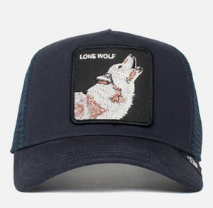 Goorin Bros The Lone Wolf Snapback Trucker Hat "Navy"