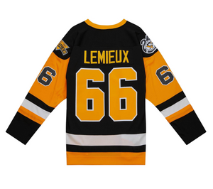 Mitchell & Ness NHL Blue Line Mario Lemieux Pittsburgh Penguins 1991 Jersey "Black Yellow"