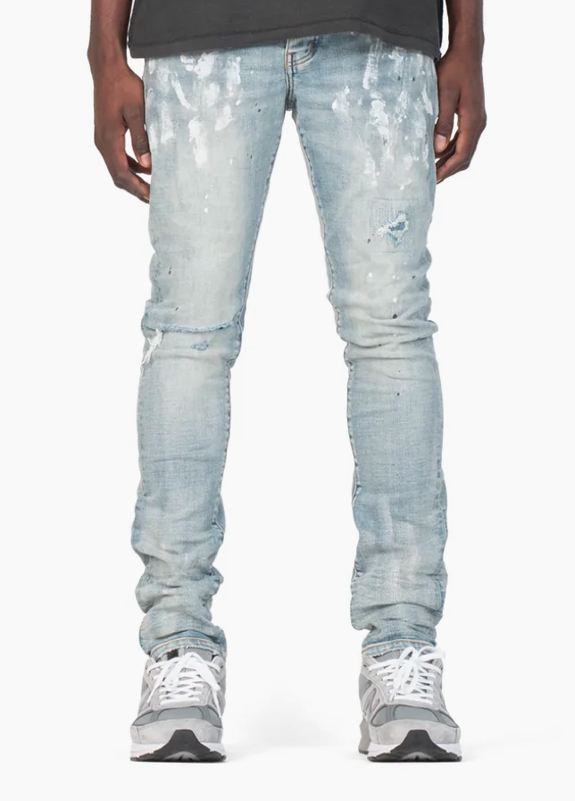 Purple Mens Low Rise Skinny Jeans 