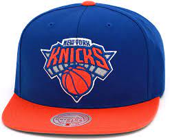 Mitchell & Ness NBA New York Knicks Core Basic Snapback Grey Bottom "Royal Orange"