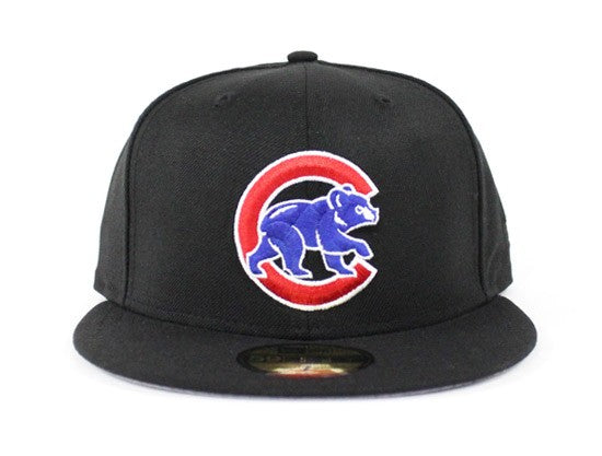 New Era Chicago Cubs Fitted Grey Bottom "Black Royal Red"