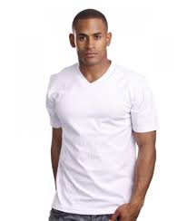 Rich Cotton V-Neck T-Shirt "White"