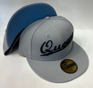 New Era Queens NY Fitted Sky Bottom "Grey Black"